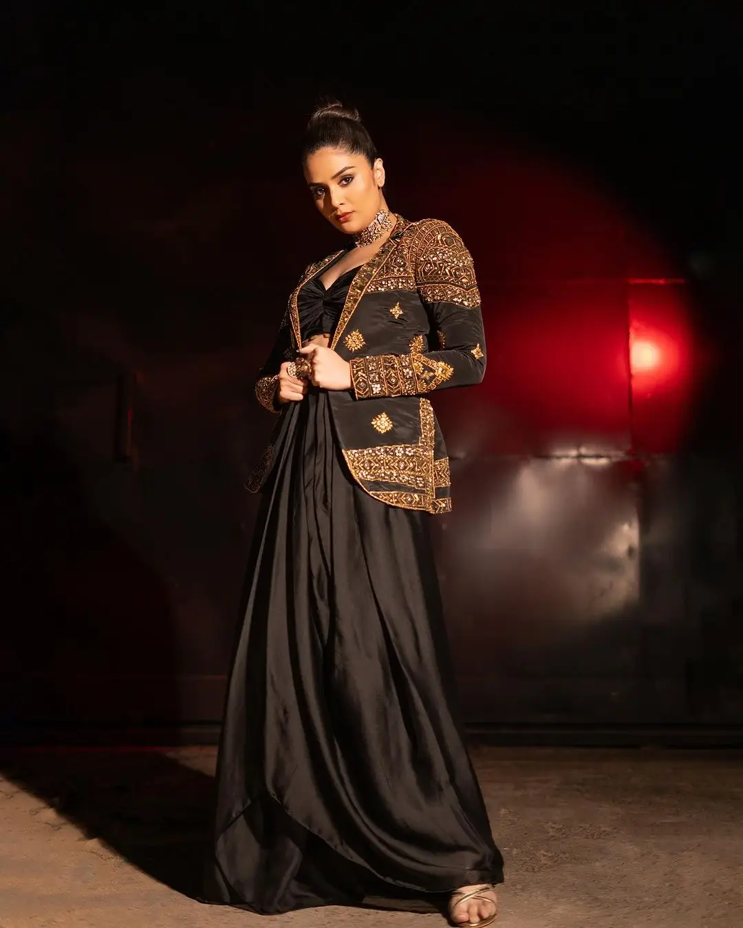 ETV Actress Sreemukhi in Black Gown